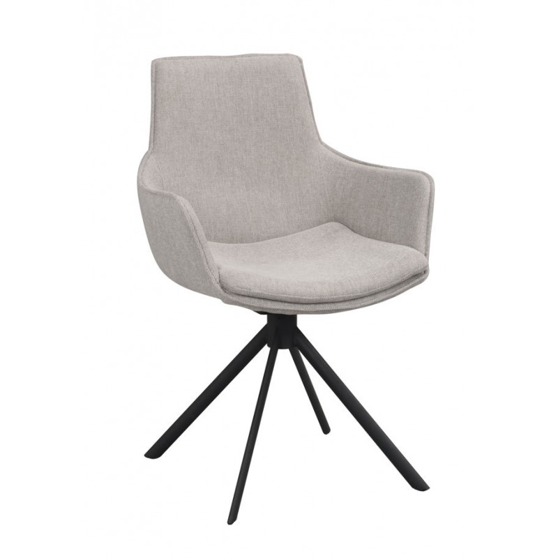 RO Lowell Swivel Arm Chair Grey/Black